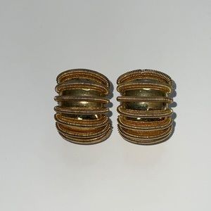 Vintage Gold tone clip on earrings